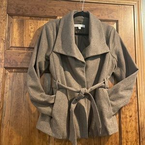 New York & Company- womens medium wool brown coat.